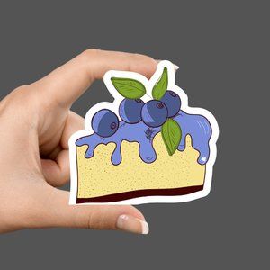 Blueberry Dessert Pie Vinyl Sticker,3 inches big 3/10% off